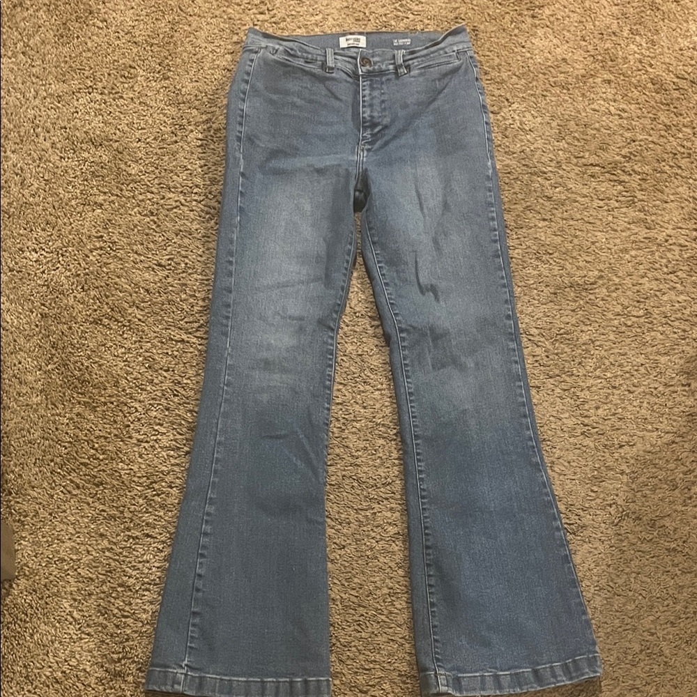 Kensie Flare Wide Leg Blue Jeans